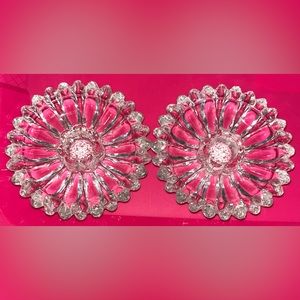 Jeanette Glass Crystal Candleholders
